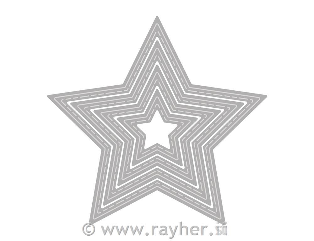 Rezalna šablona Zvezda; 2.4-7.4cm, 4 delni