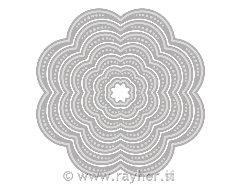 Rezalna šablona Cvet; 1.1-7.4cm, 7 delni
