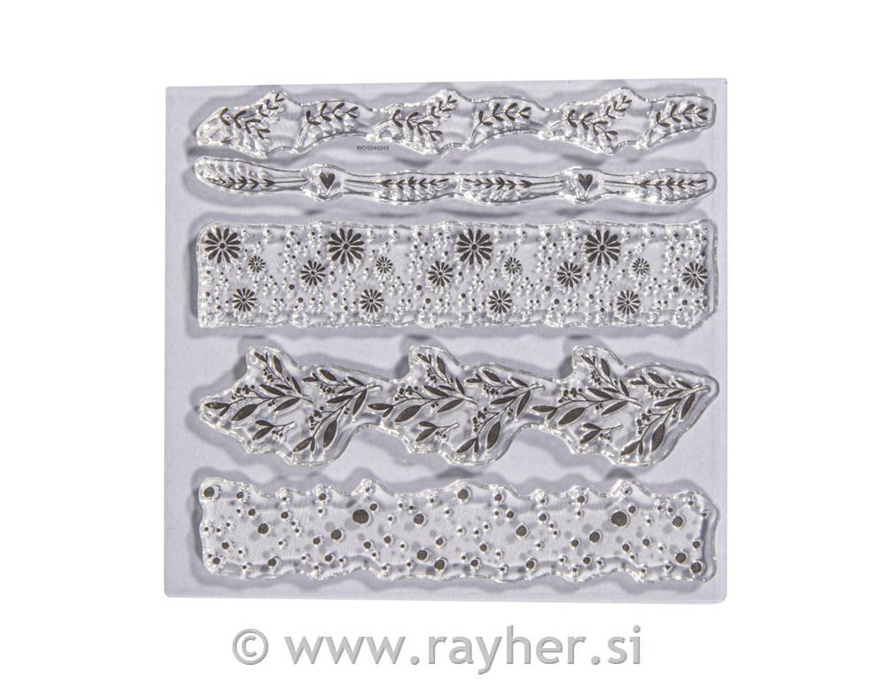 Štampiljke Cvetlični motivi, 102,5x97 mm, 5 motivov