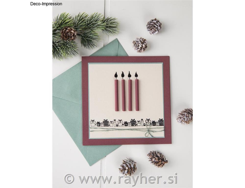 Clear Stamps - Christmas border trims, 102.5x97mm, 5 motifs, 1sheet