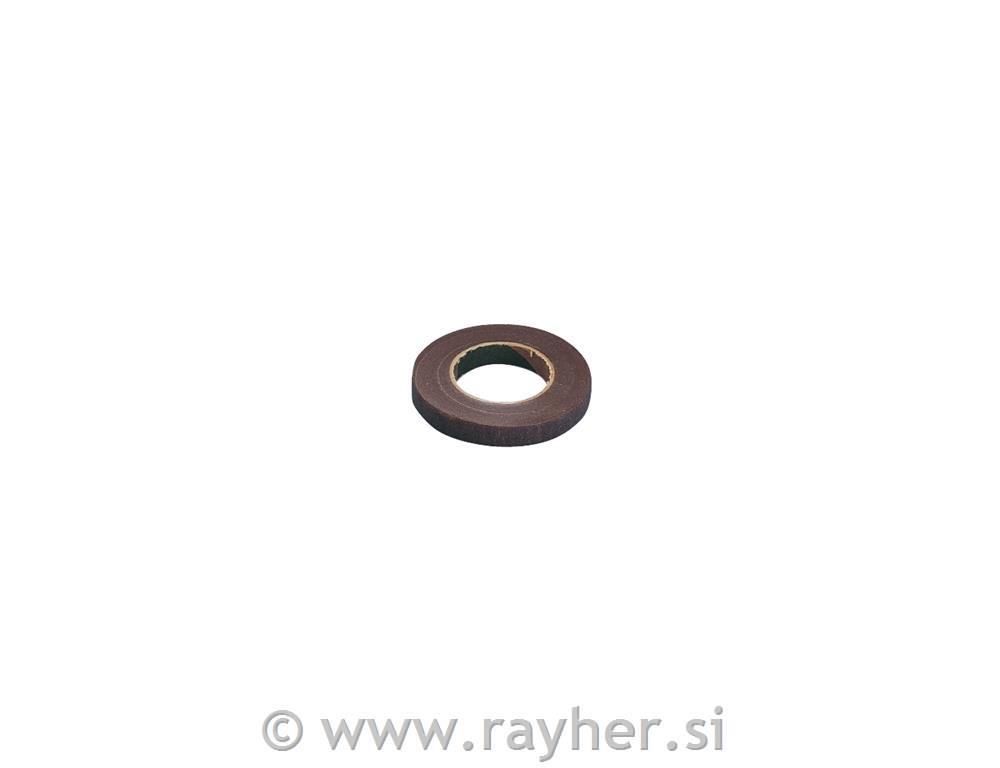 Crepe ribbon, dark brown, 13 mm, roll 27