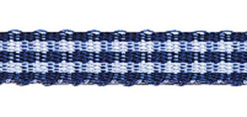 Checked pattern ribbon, dark blue, 5 mm,