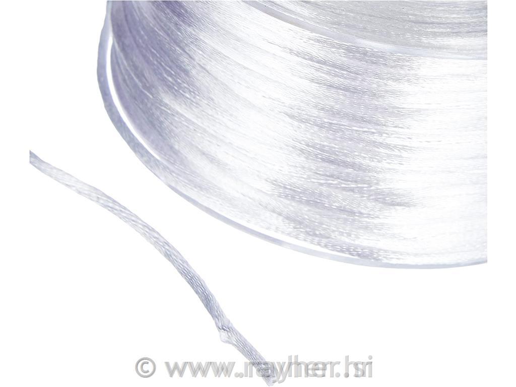 Satenasta vrvica, bela, 2 mm, 50m