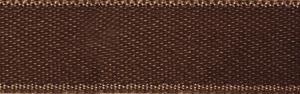 Satin ribbon with selvage, medium brown,