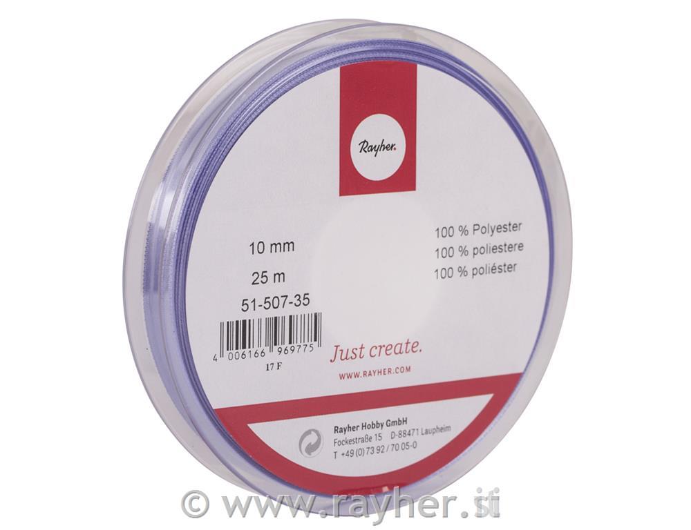 Trak saten, lila, 10 mm, 1m