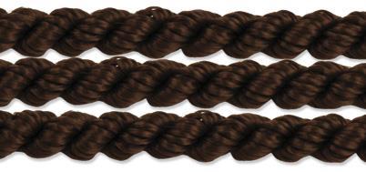 Decorative cord, dark brown, 2 mm, roll