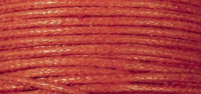 Vrvica bombažna, povoščena, rdeča, 1 mm, 20 m