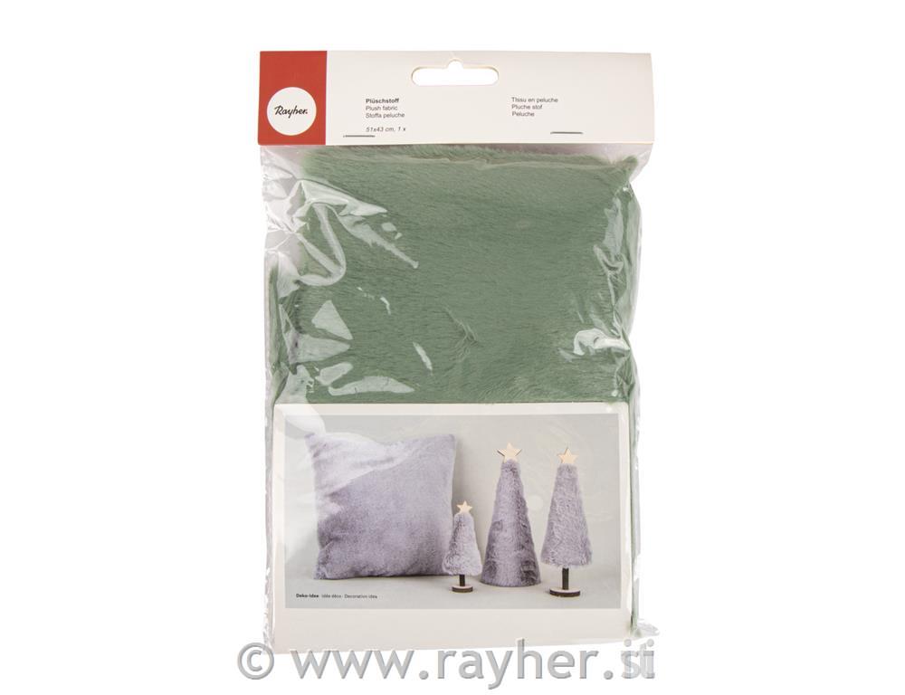 Plush fabric51x43cm, 285g/m, tab-bag 1pcjade