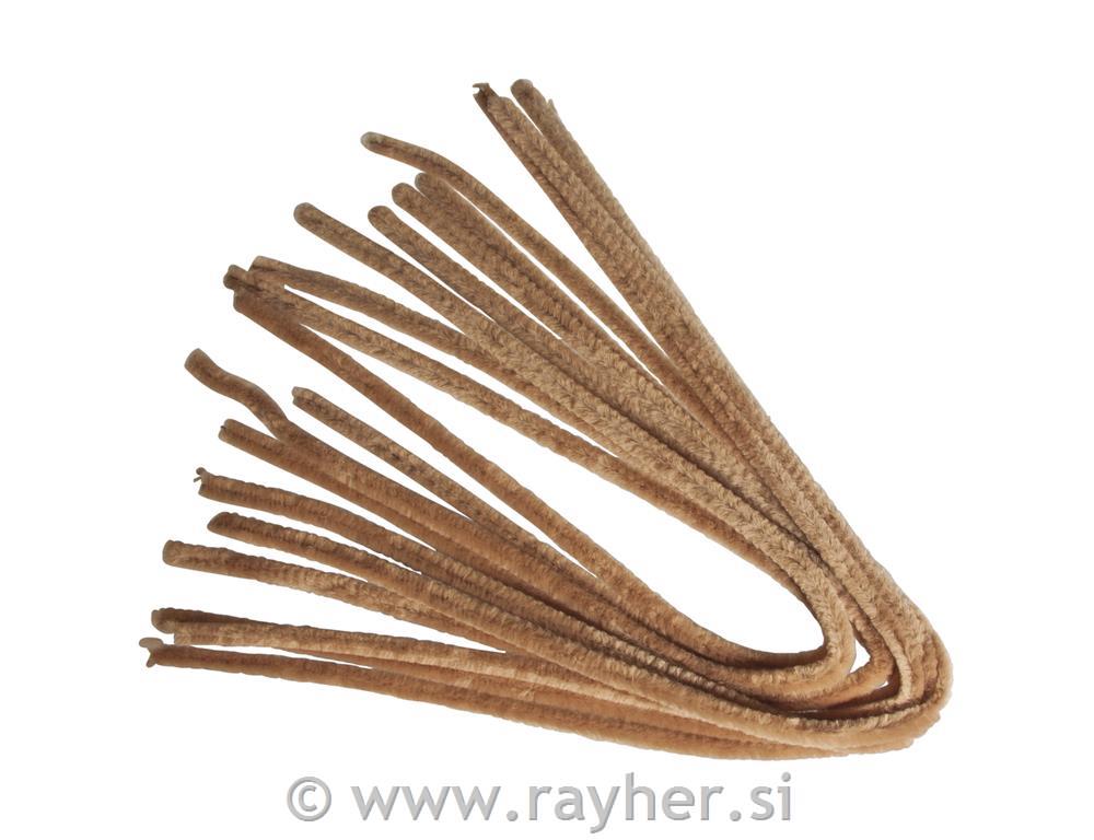 Kosmate žičke, 50 cm, bež, 10 kom., debelina 9 mm