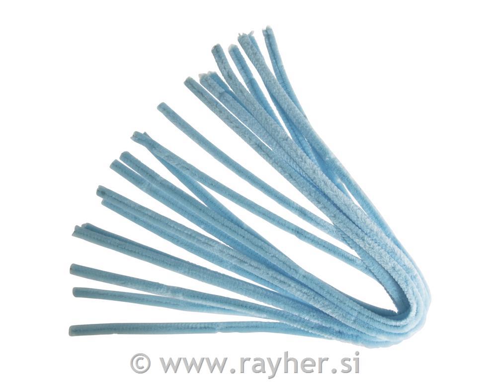 Kosmate žičke, 50 cm, svetlo modre, 10 kom., debelina 9 mm