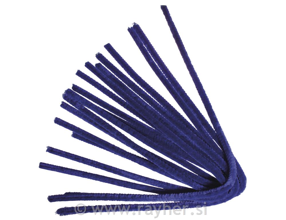Kosmate žičke, 50 cm, temno modre, 10 kom., debelina 9 mm