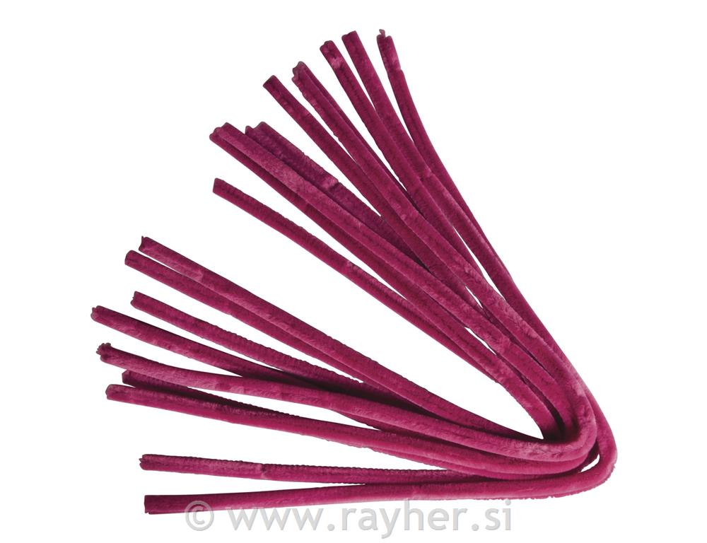 Kosmate žičke, 50 cm, roza, 10 kom., debelina 9 mm