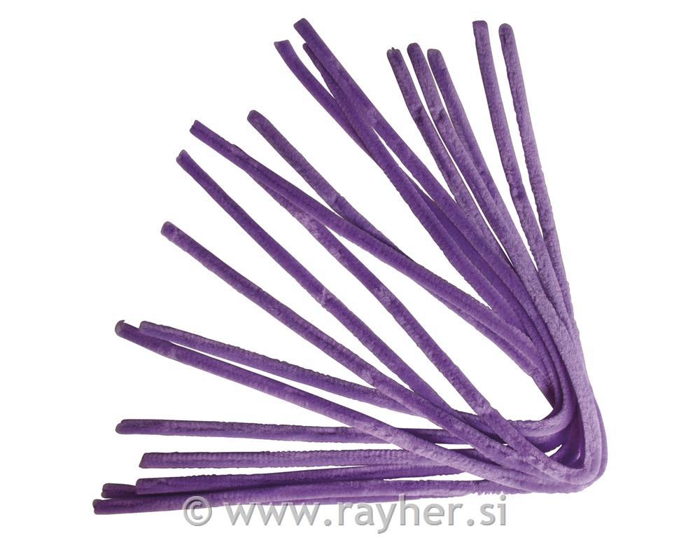 Kosmate žičke, 50 cm, vijolične, 10 kom., debelina 9 mm
