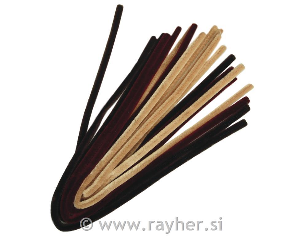 Kosmate žičke rjavi toni, 50x0.9cm, 10 kom