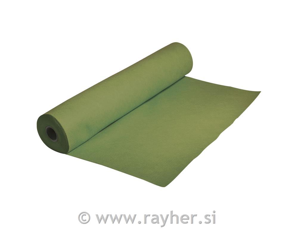 Filc v roli, 0,8-1 mm, svetlo zelen, metraža