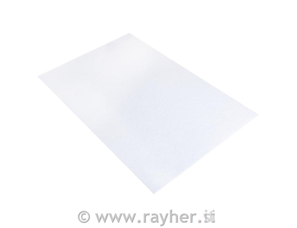 Filc tkanina, 4 mm, bel, 30x45 cm