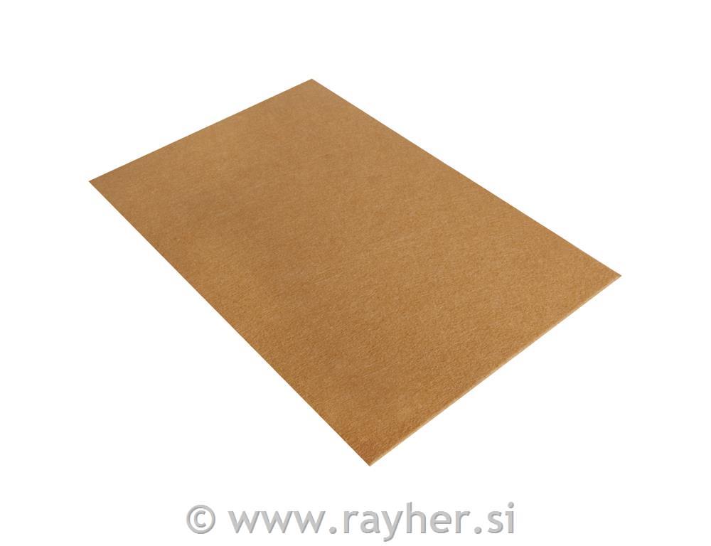 Textile felt, medium brown, 30x45x0.4cm