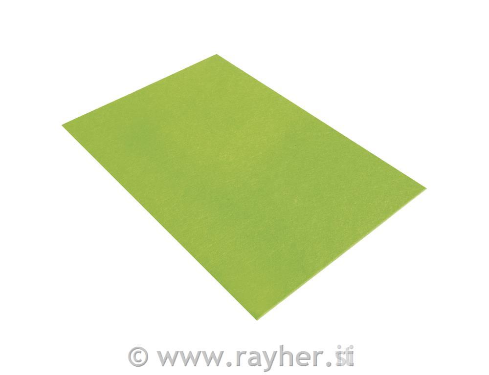 Filc tkanina, 4 mm, svetlo zelen, 30x45 cm