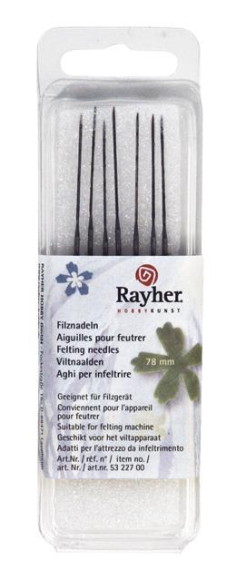 Felting needle, set with 7 pcs., 78 mm,