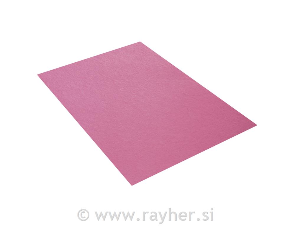 Filc, bledo roza, 30x45x0,2cm