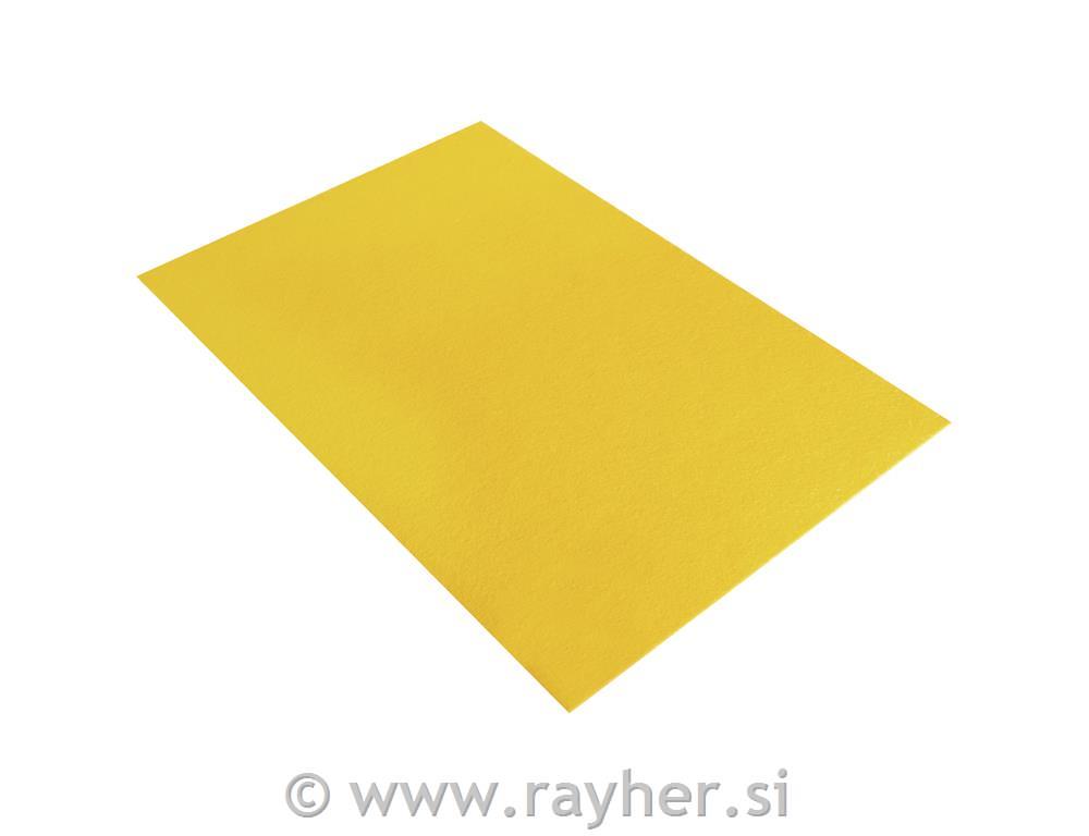 Textile felt, yellow, 30x45x0.2cm