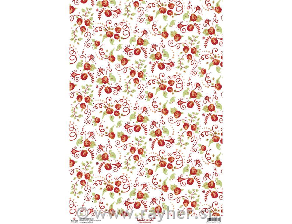 Transparent papir A4, vrtnice, 102g/m2