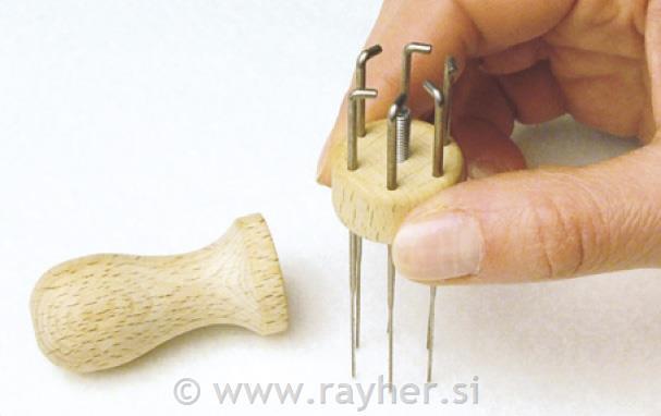 Držalo za igle za filcanje, 6 odprtin, 67 mm, 1 kom.,