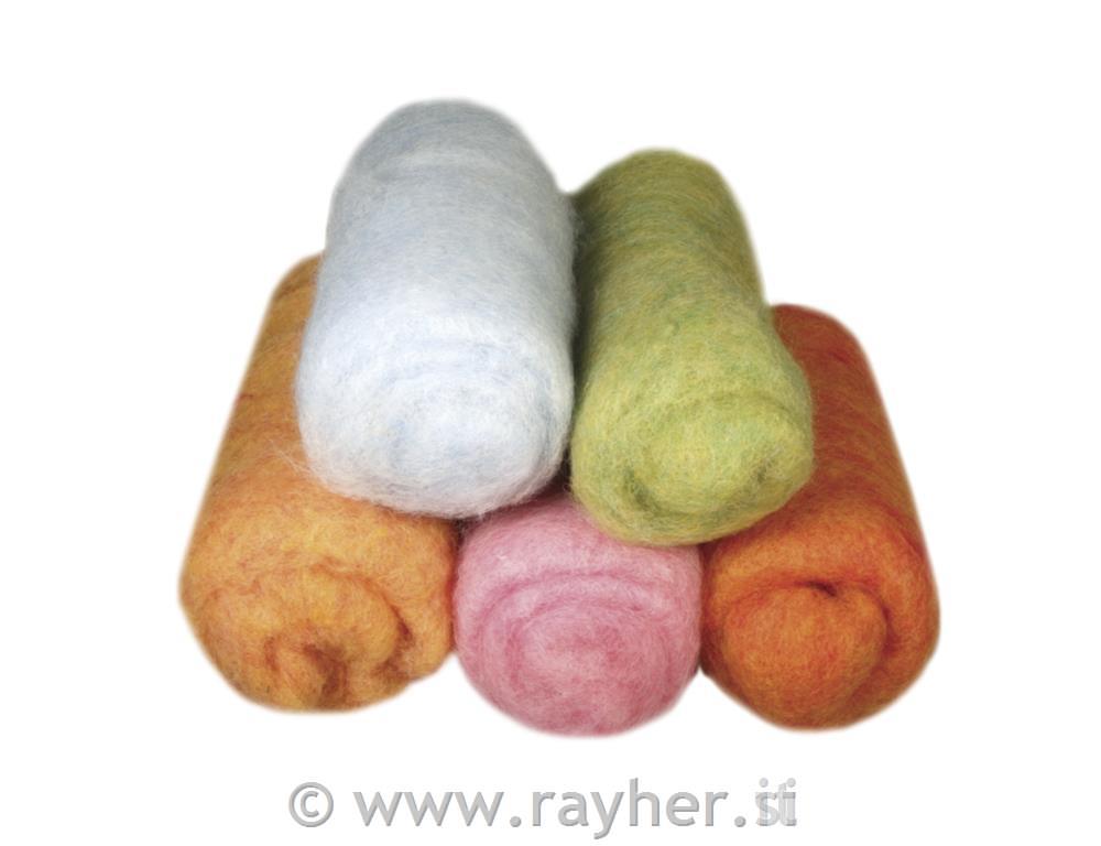 Volneno predivo, set 5 pastelni toni