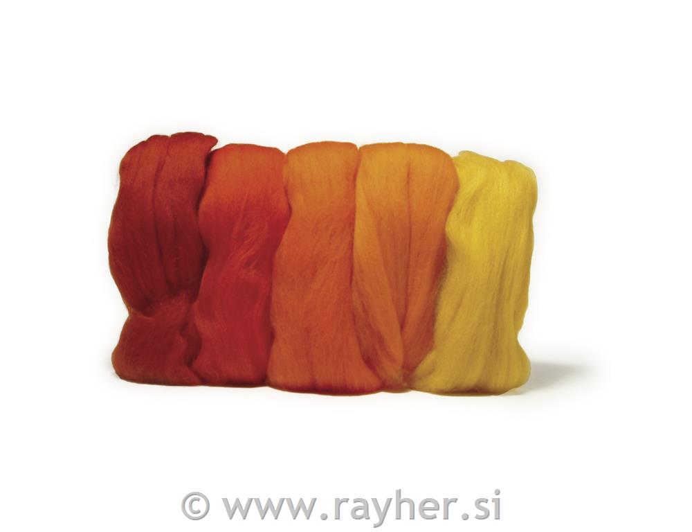 Merion roving tuft, super smooth, red co