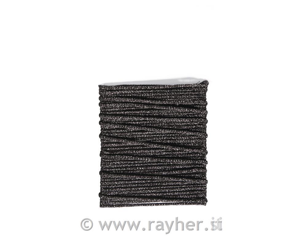 Vrvica z bleščicami. 2 mm, antracit, 7 m