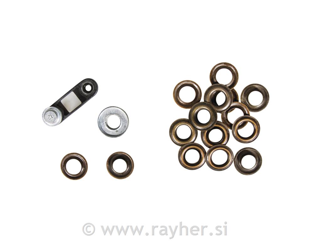 Kovice za zaključek, 24mm o, zlate, set 10