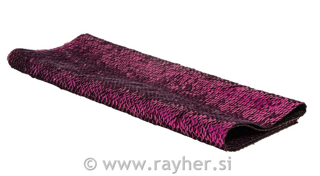 Reversible sequin fabric, pink, 42x32cm,approx.400g/m2, tab-bag 1pc