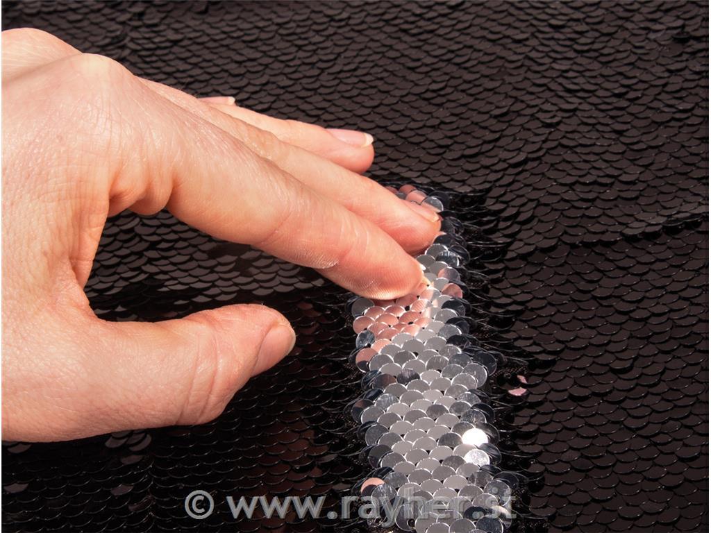 Blago z dvostranskimi ploščicami, črn/srebrn,42x32cm,400g/m2