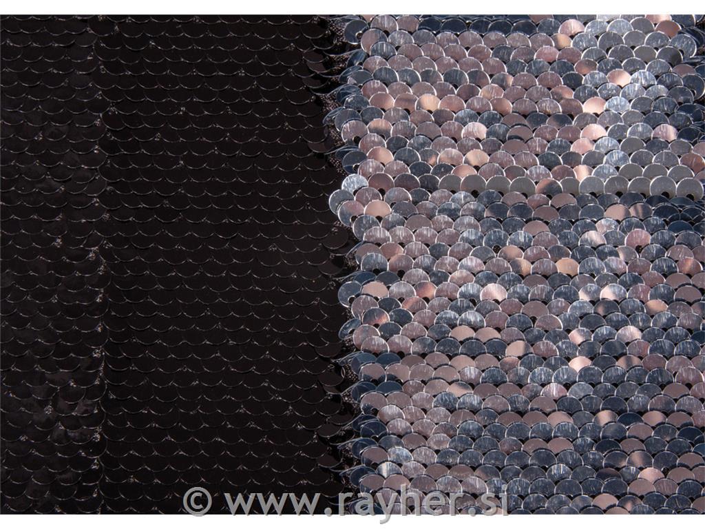 Blago z dvostranskimi ploščicami, črn/srebrn,42x32cm,400g/m2