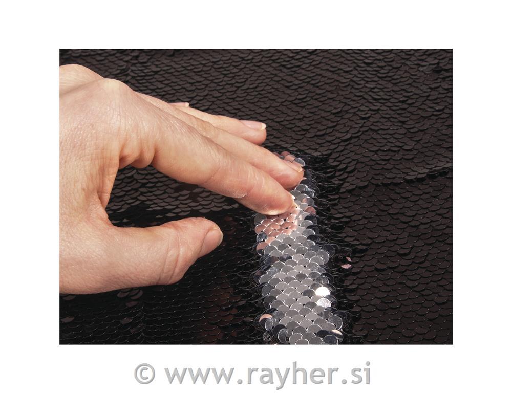 Blago z dvostranskimi ploščicami, črn/srebrn,42x32cm,400g/m2