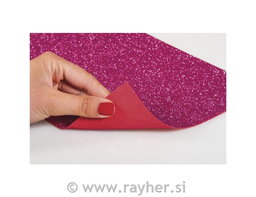 Filc z bleščicami, 21x30x0.1cm, 5 barv, set 5