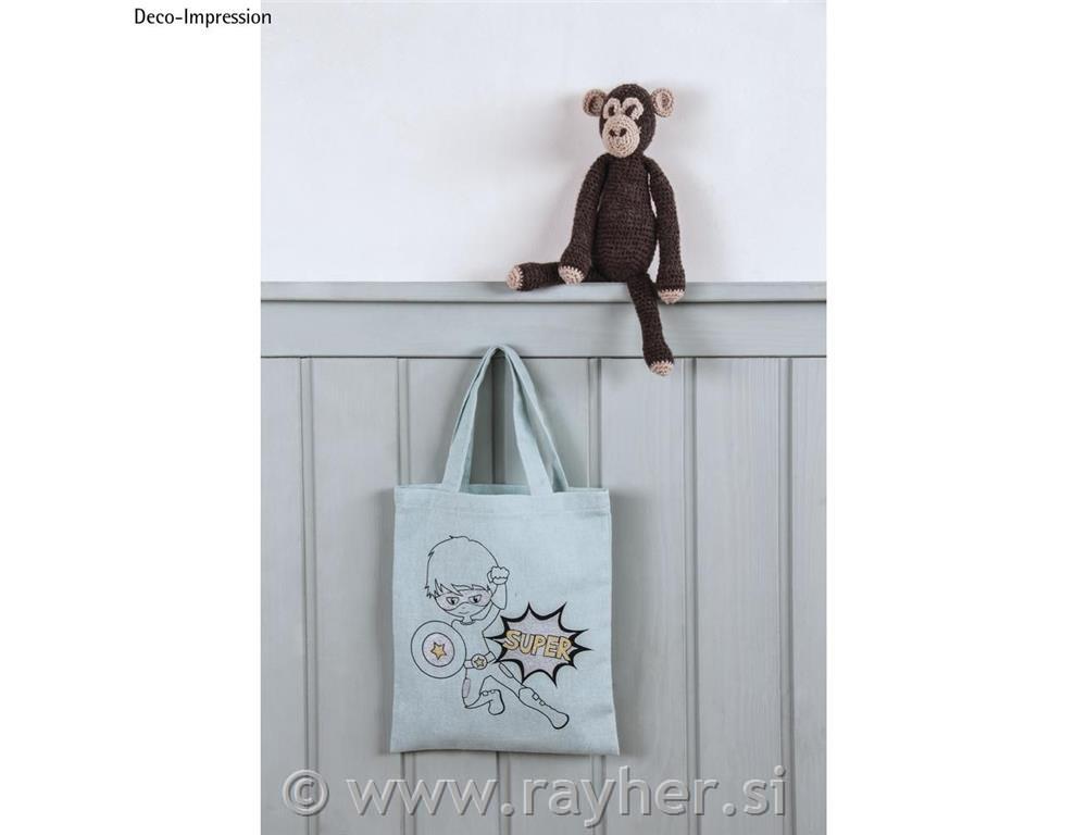 Vrečka bombažna, Za fante, modra, 20x25cm