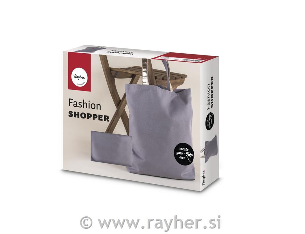 Nakupovalna vrečka Fashion Shopper,siva, 46x46cm, 330g/m2