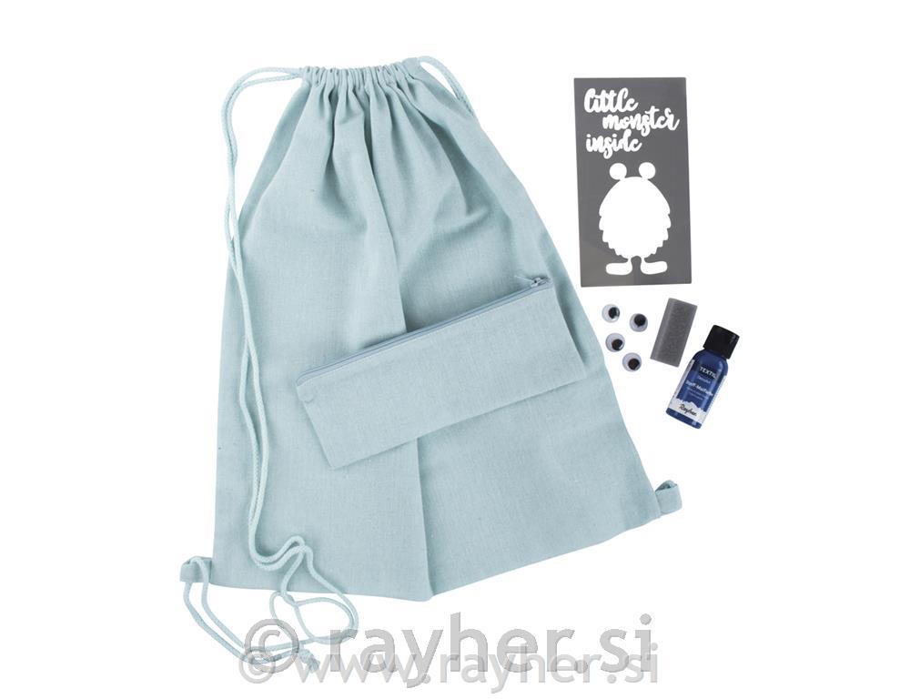 CK: Set gym bag Monster, 38x42cm+21x8cm,box 1 set