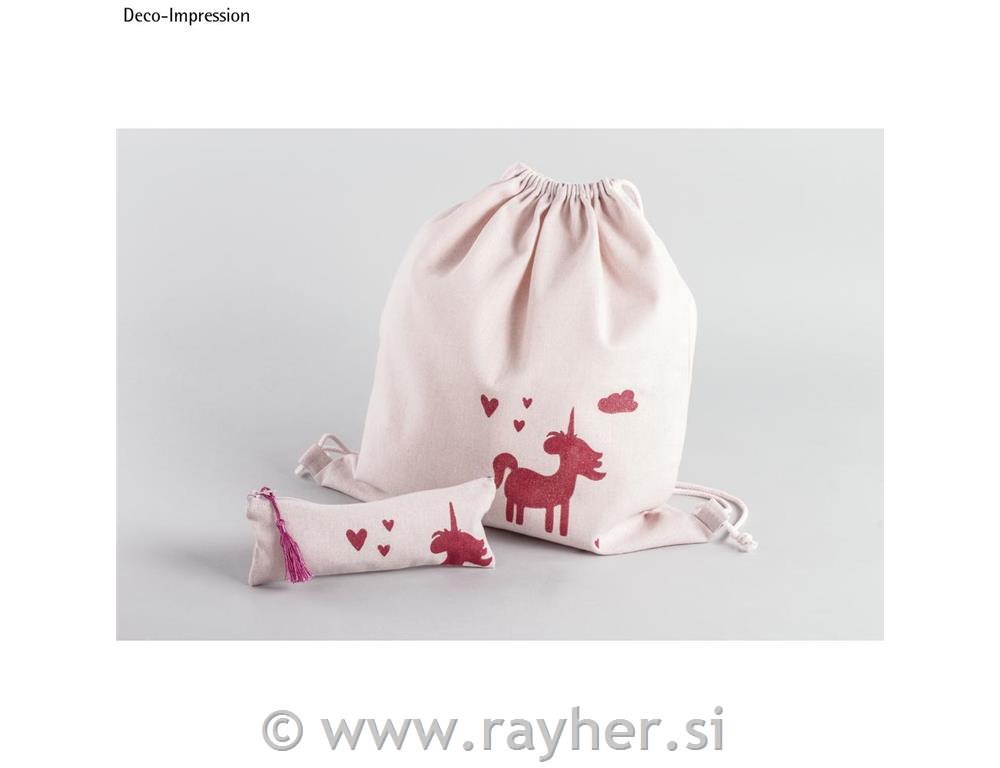 Ustvarjalni set: Vrečka iz blaga+puščica, Samorog