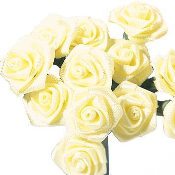 Saten vrtinice, 12 mm o, rumene, šopek 12 kom.