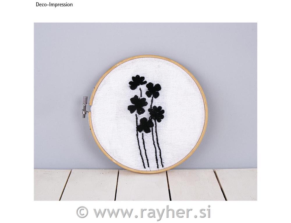 Set za vezenje, obroč iz bambusa 17cm in dodatki