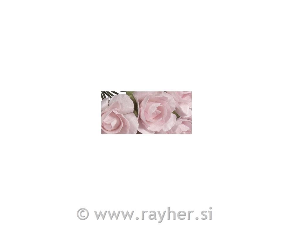 Vrtnice iz papirja, 15mm , 12 kosov, roza