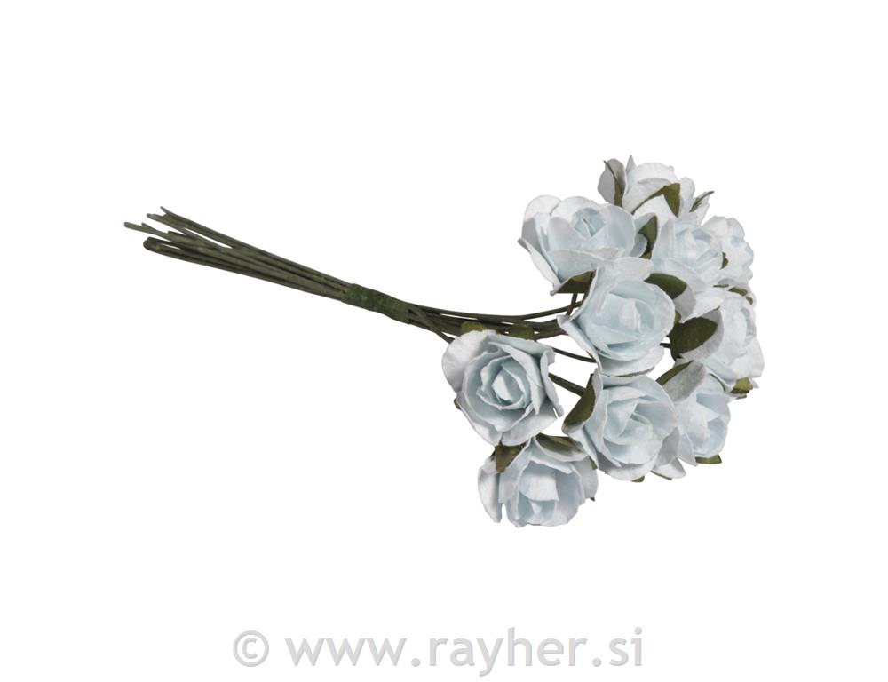 Vrtnice iz papirja, 15mm , 12 kosov, modre