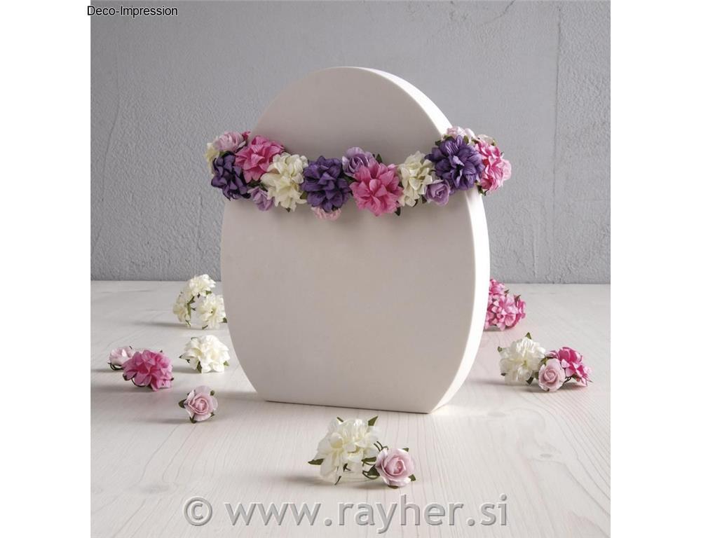 Anemone iz papirja, 30mm, 6 kosov, roza