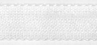 Trak organza, bel, 3mm, 10m