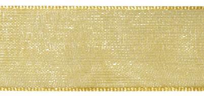 Trak organza, zlat, 7mm, 10m