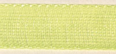Trak organza, svetlo zelen, 7mm, 10m