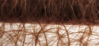 Svilena vlakna: Modern, temno rjava, 30 cm, 1m