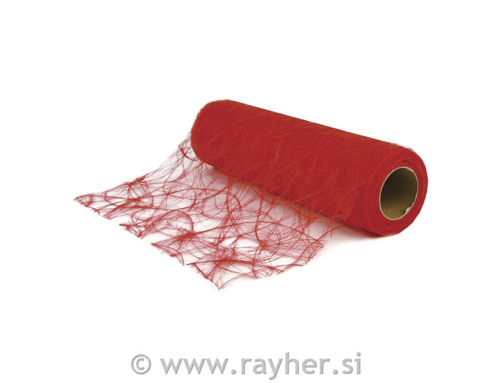 Svilena vlakna: Modern, rdeča, 30 cm, 1m